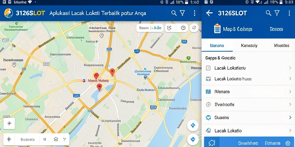 Antarmuka aplikasi 3126SLOT untuk pelacakan lokasi yang mudah digunakan.
