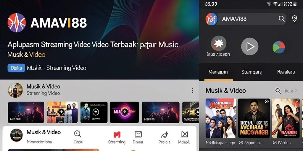 Antarmuka AMAVI88 menampilkan pilihan video musik yang beragam dan menarik.
