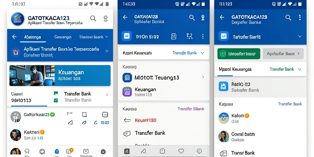 Screenshot GATOTKACA123 menampilkan antarmuka transfer bank yang praktis.