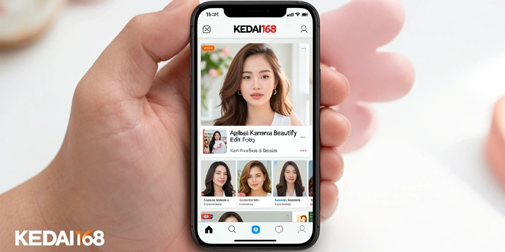 Tampilan antarmuka KEDAI168 dengan fitur editing yang menarik.
