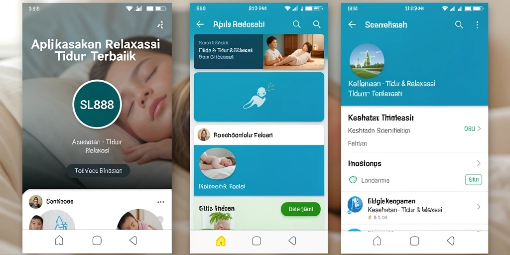 Antarmuka pengguna SL888 yang intuitif dan menarik untuk relaksasi.