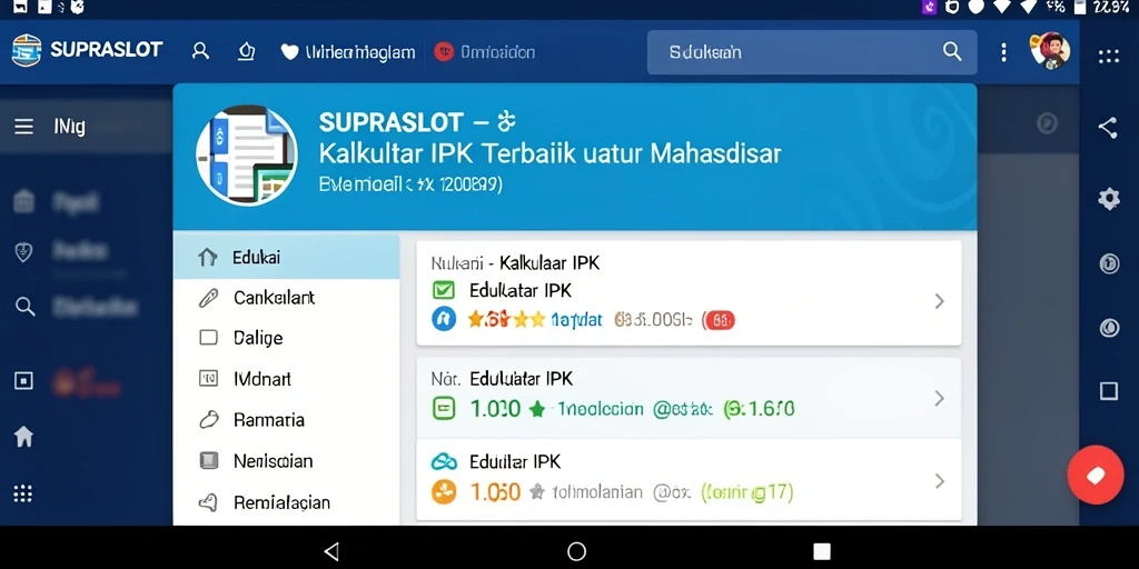 Tampilan antarmuka SUPRASLOT yang sederhana dan fungsional.
